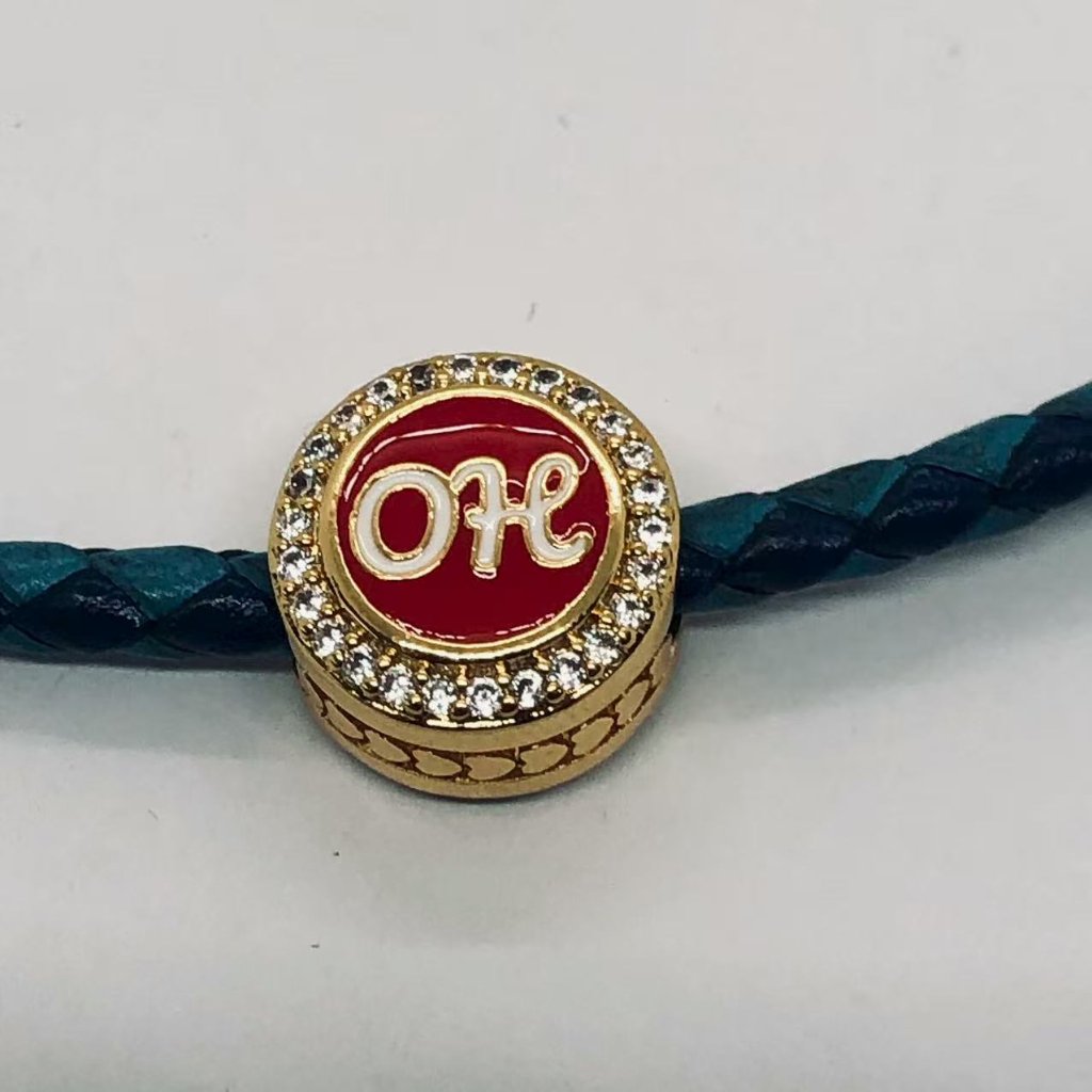 Pandora Ohio State University Exclusive Sparkling Round Gold Button Charm 45$